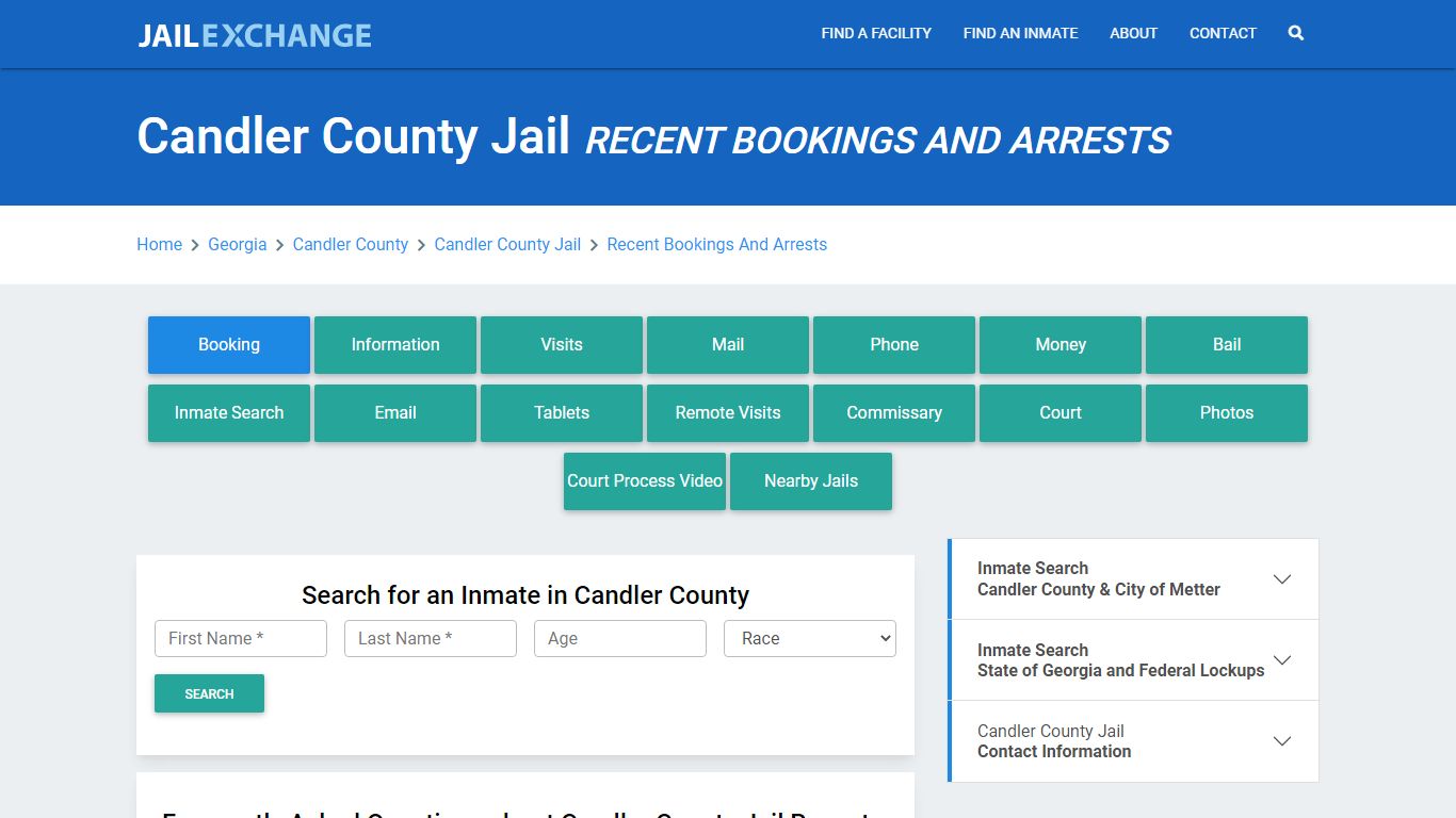 Candler County Jail Recent Bookings And Arrests - Jail Exchange