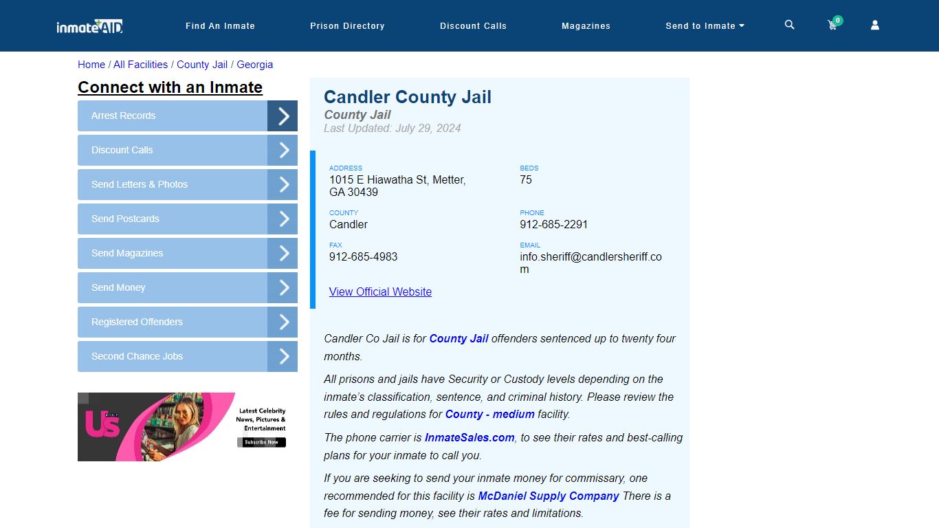 Candler County Jail - Inmate Locator